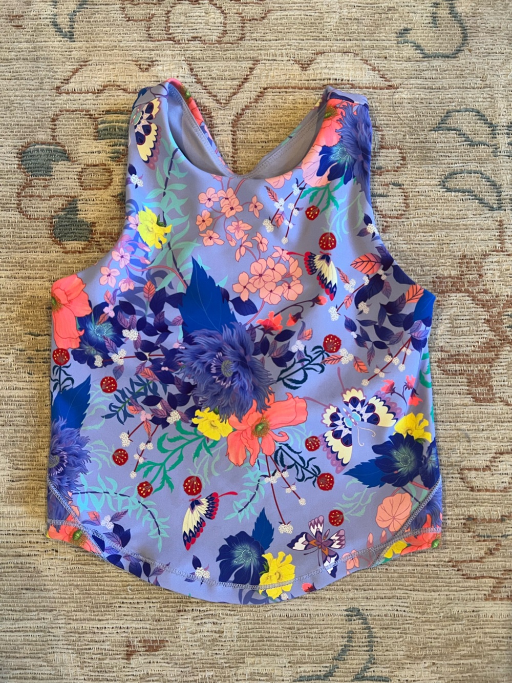 Floral Purple Girls Tank Top